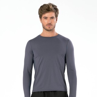 Camiseta Esportiva Manga Longa Masculino Camisa Proteção Solar Selene
