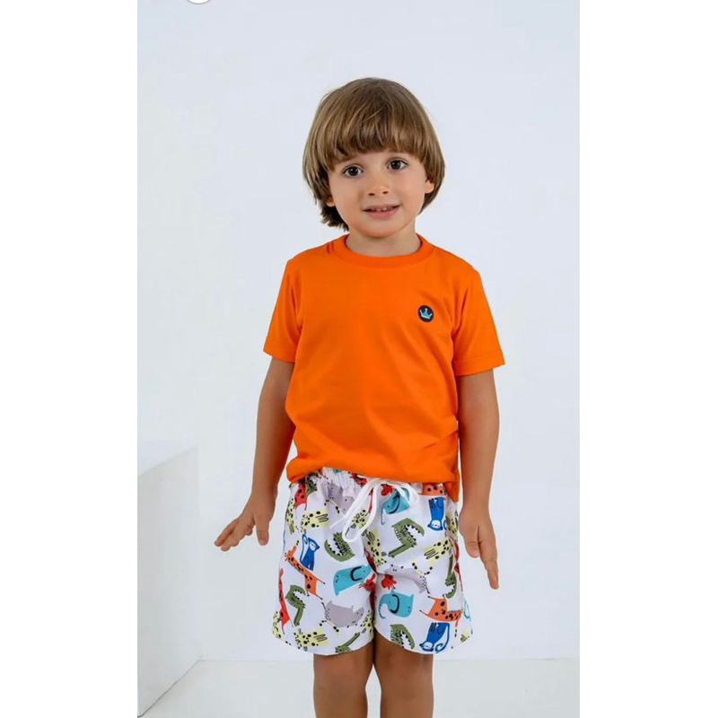 Conjunto Infantil Masculino Colorido Tactel e Algodão Menino