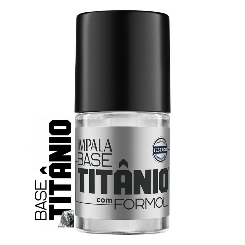 Esmalte Impala Base Titânio  Fortalece e Endurece Unhas - Tratamento Manicure Pedicure