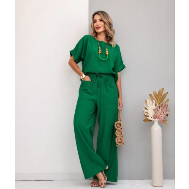 Conjunto  ELEGANTE ALFAIATARIA BLUSA ,CALÇA COM BOLSO CONFORTAVEL,PANTALONA,MODA ESCRITORIO