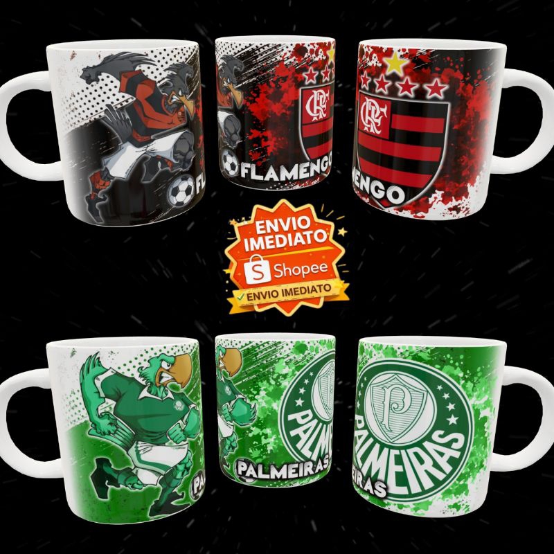 Caneca Exclusiva de Time de Futebol  | Presente para Torcedor