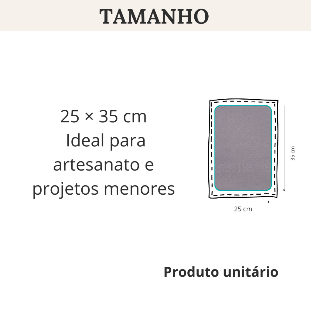 Kit Feltro Liso Santa Fé 25x35cm | KIT 5 cores | Retalho de tecido para Artesanato Decoração DIY