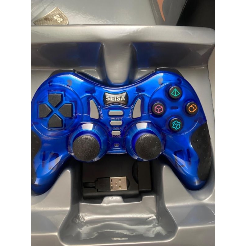 Controle azul sem fio para PC, Ps3, ps2 PS1 Celular Android, Tablete e Box Tv. SMart TV