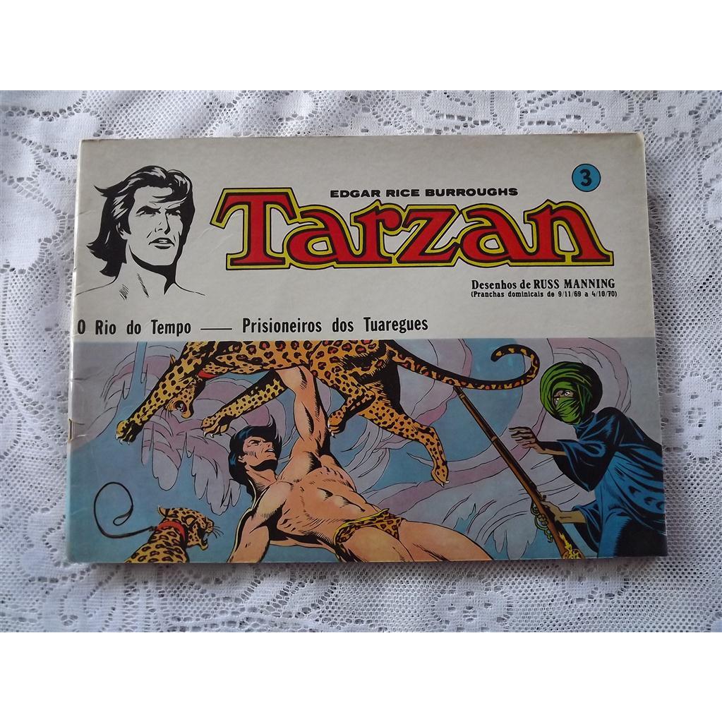 Tarzan por Russ Manning 03 - O Rio do Tempo e Prisioneiro dos Tuaregues - EBAL ano 1977