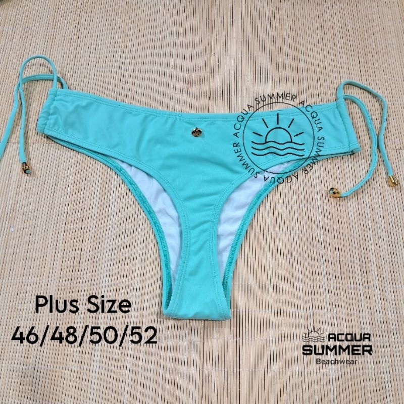 Biquíni Plus Size Calcinha Fio Dental  Lacinhos com Ajuste na Cintura/Tanga Avulsa Moda Praia/Bikini em Oferta na Shopee