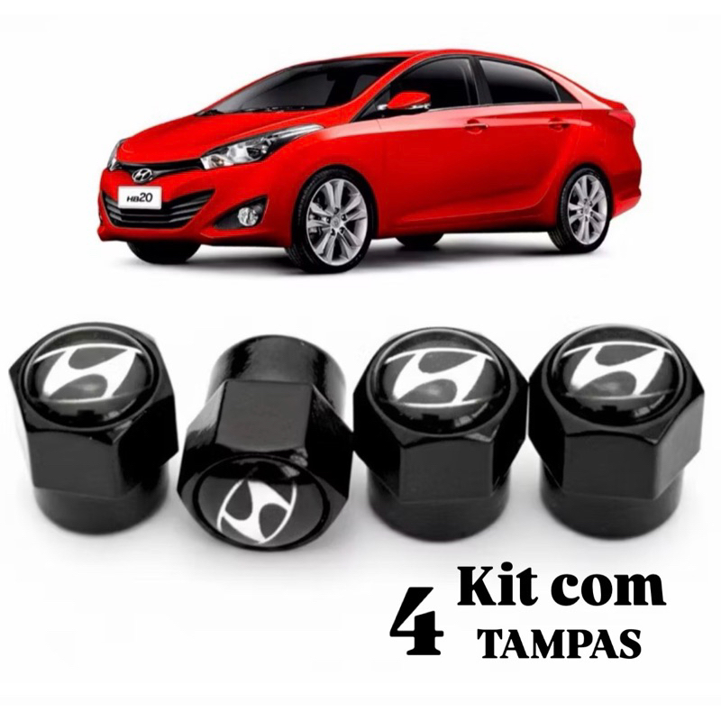 Tampa Tampinha Bico de Pneu Compatível com HB 20 i30 Tucson  Creta  HR ix35