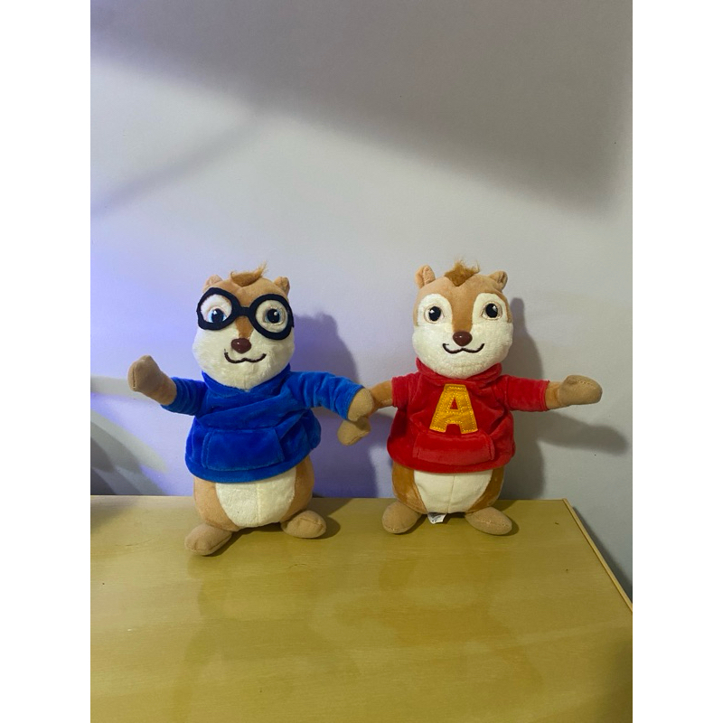 Pelúcia Alvin e os Esquilos Alvin e Simon 30cm Super Macio Infantil