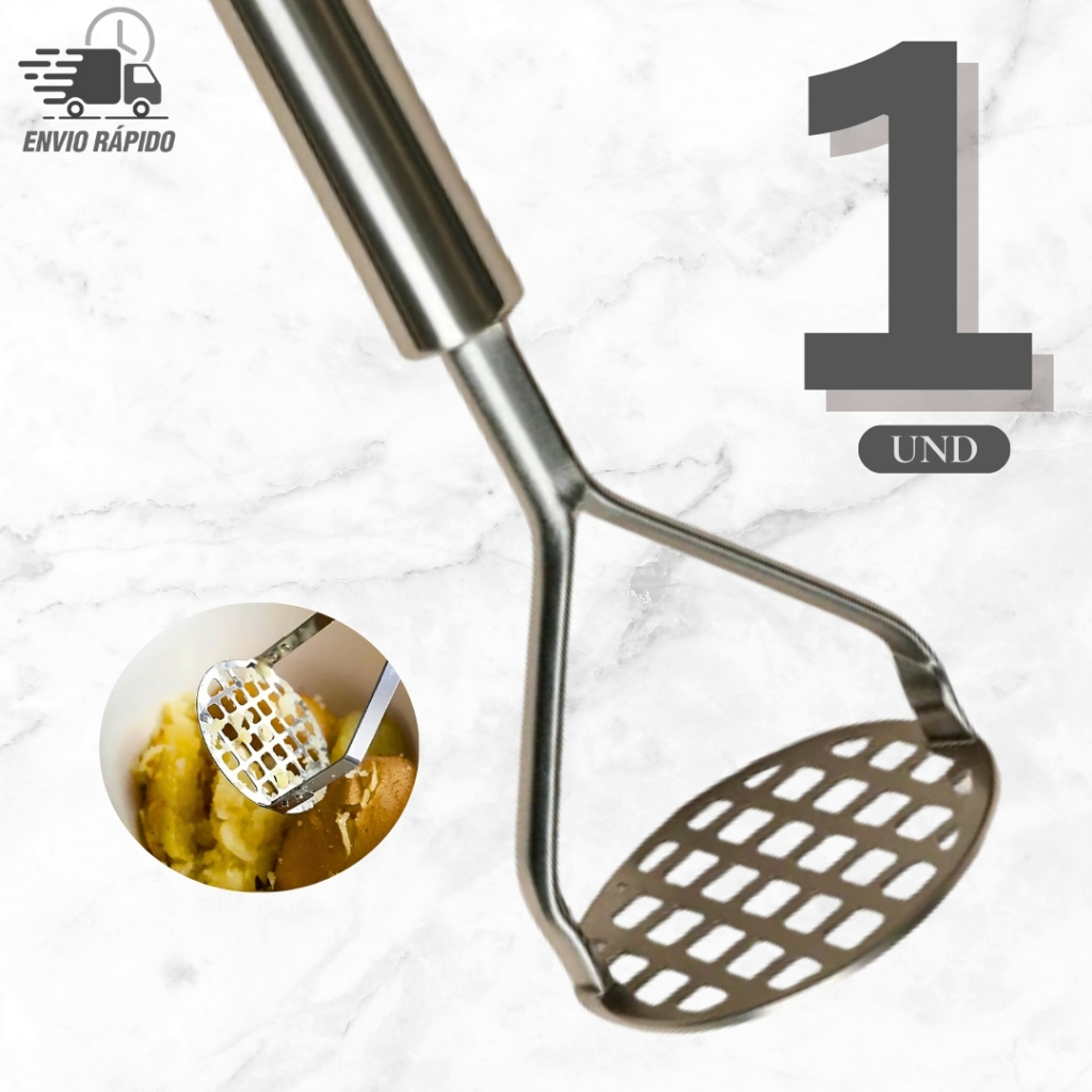 Amassador de Batata e Legumes em Inox l Resistente e Prático para Cozinha em Oferta na Shopee