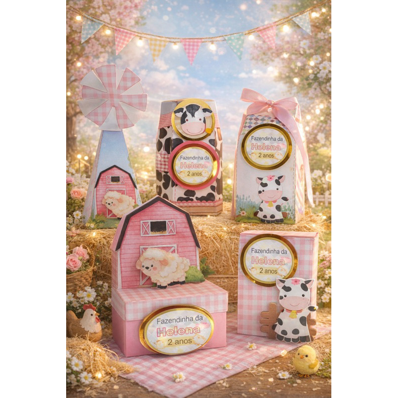 PEGUE E MONTE kit festa TODOS OS TEMAS caixinha lembrancinha aniversário festa infantil , fazendinha, personalizado, des