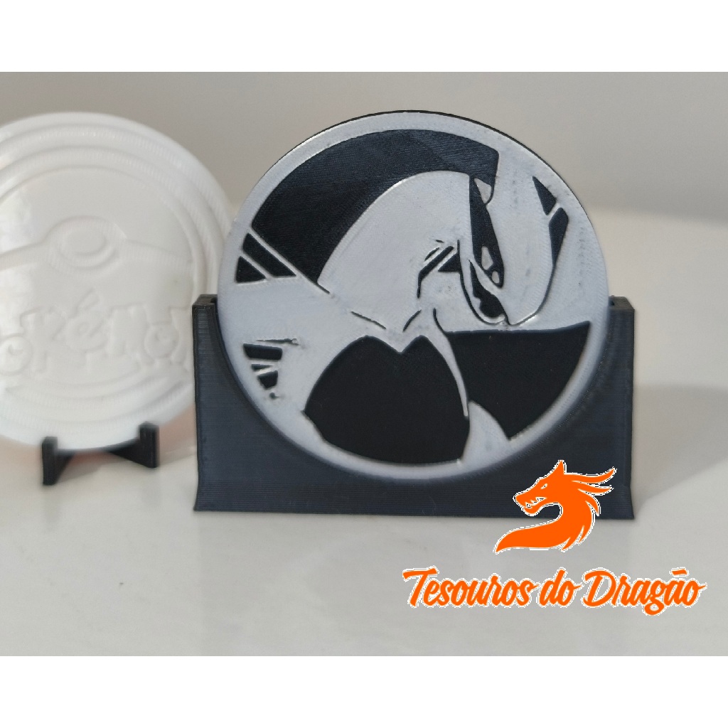 Moeda do Lugia 50mm | Personalizável | Moeda Pokémon TCG