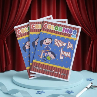 MINI Livros De Colorir Personalizado 10X15 cm O Show Da Luna Lembrancinha Aniversário Festa Infantil