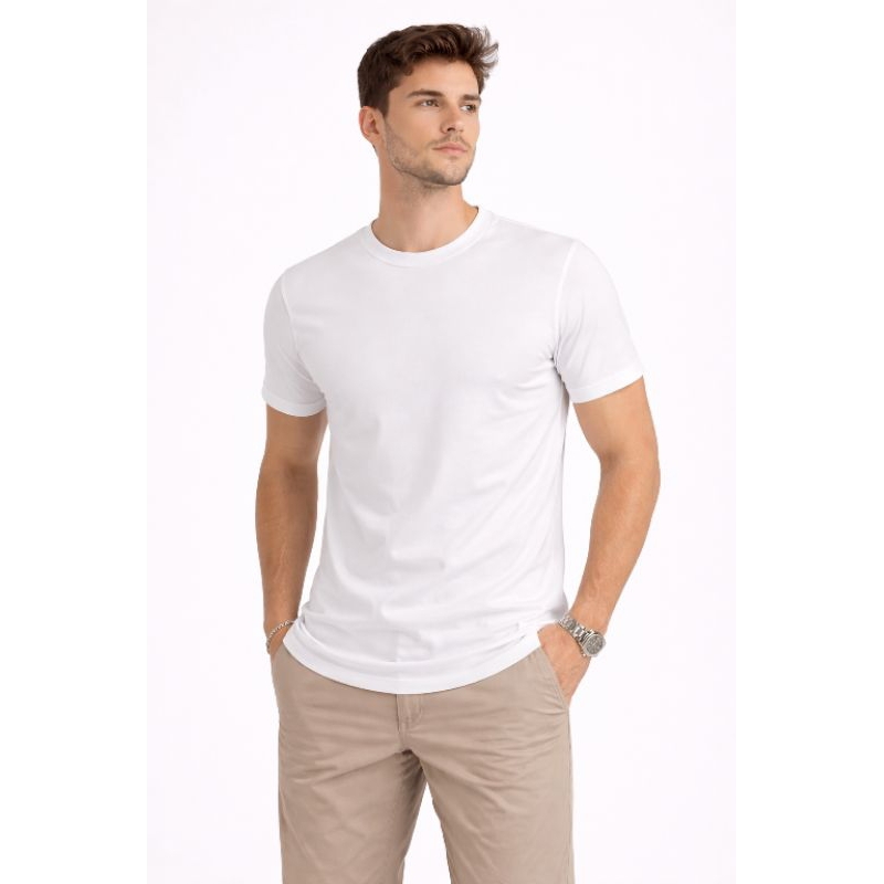 Camiseta Lisa Básica Poliéster Branca Sublimação Ant Pinling (a única da Shopee que não dá bolinhas após lavagem.