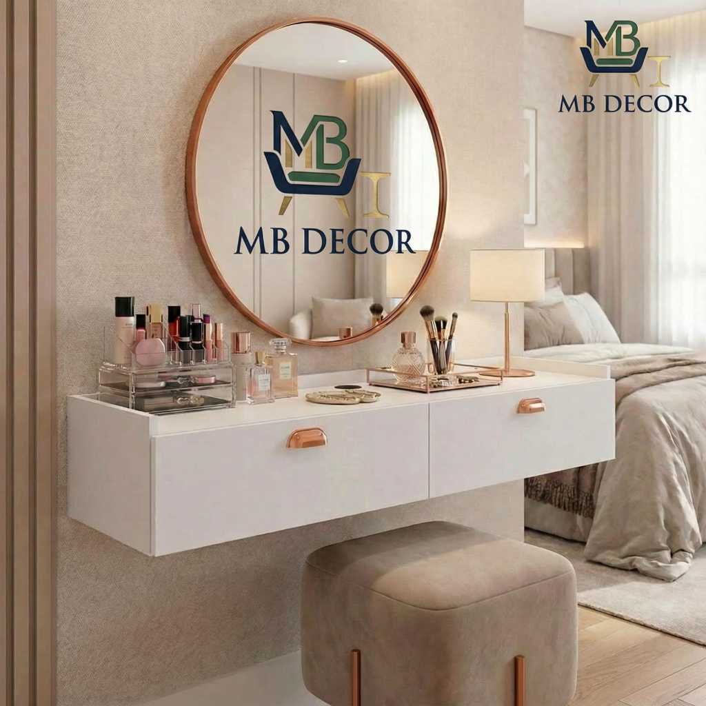 Penteadeira Suspensa Com Porta Closet Camarim Maquiagem Quarto Salão Luxo 120 ou 90 cm em Oferta na Shopee