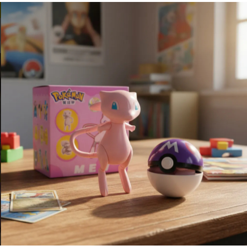 Pokemon Mew Dentro Da Pokebola Articulado Com Caixa
