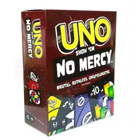 Jogo De Cartas UNO NO MERCY Baralho Diversão Crianças Adultos Cartas