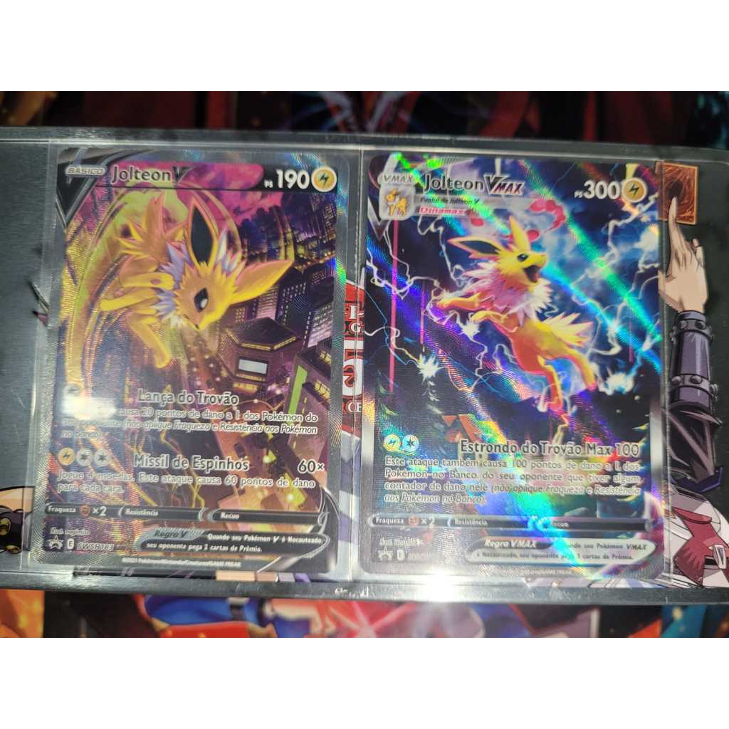JOLTEON V + JOLTEON VMAX - PROMOS de 2019 - Pokemon! Original Copag! - Perfeito Estado.