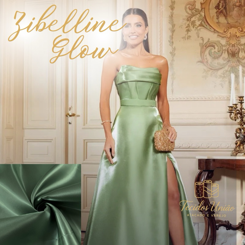 tecido zibeline cristal glow ( 4 mts x 1,5 larg ). em Oferta na Shopee