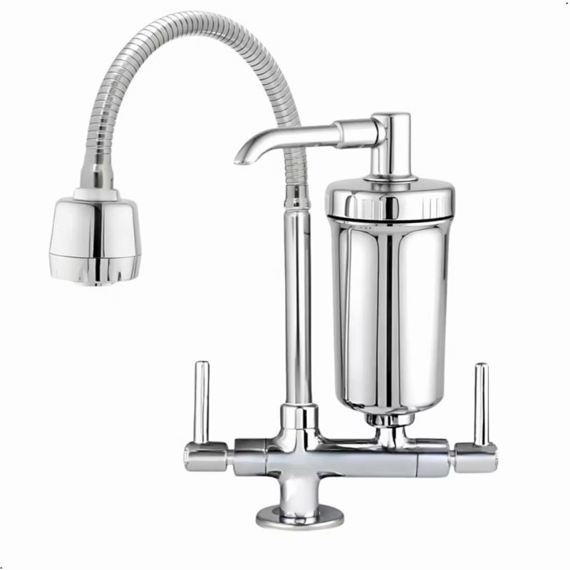 Torneira Filtro Gourmet Cromada Bancada Base ABS Sem Refil Bica Alta Cozinha em Oferta na Shopee