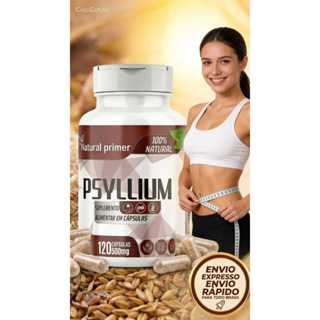 Psyllium 120 capsulas 100% Original pissilio Fibra Solúvel Fibra Alimentar em Oferta na Shopee