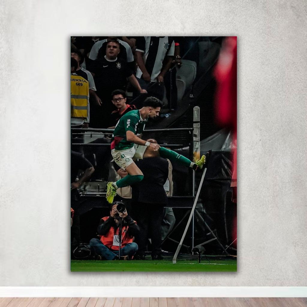 Quadrinho Decorativo Palmeiras Flaco Lopez Derby Placa Verdão Mancha Verde Palestra Itália Porco