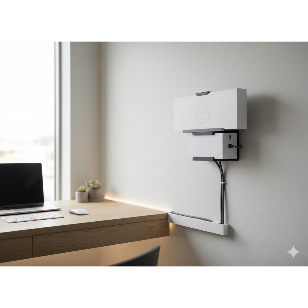 Suporte Starlink Gen3 de parede para roteador e fonte de alimentação