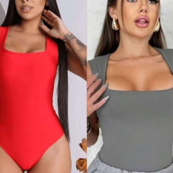Kit com 2 BODY SUPLEX Decote Quadrado em Oferta na Shopee