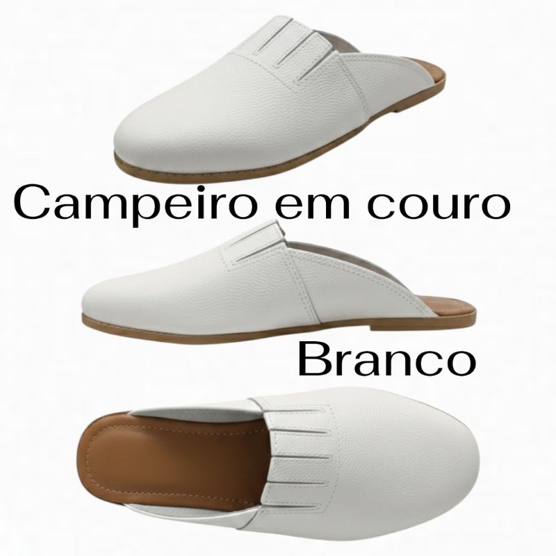 chinelo campeiro cor branca off-White couro legitimo sola antiderrapante sandália umbanda candomble confortável