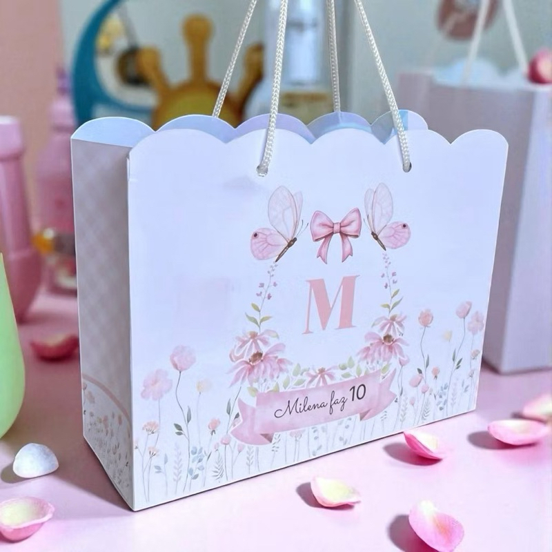 SACOLINHA JARDIM BORBOLETAS Personalizado | Sacolinha | Lembrancinha | Mimos | Aniversário JARDIM BORBOLETA