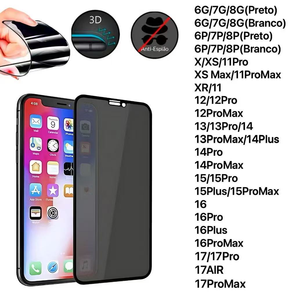 Película Cerâmica Fosca Privativa para iPhone IOS  XS/XR/11/12/13/14/15/16/17/17PRO/17AIR/17PROMAX em Oferta na Shopee