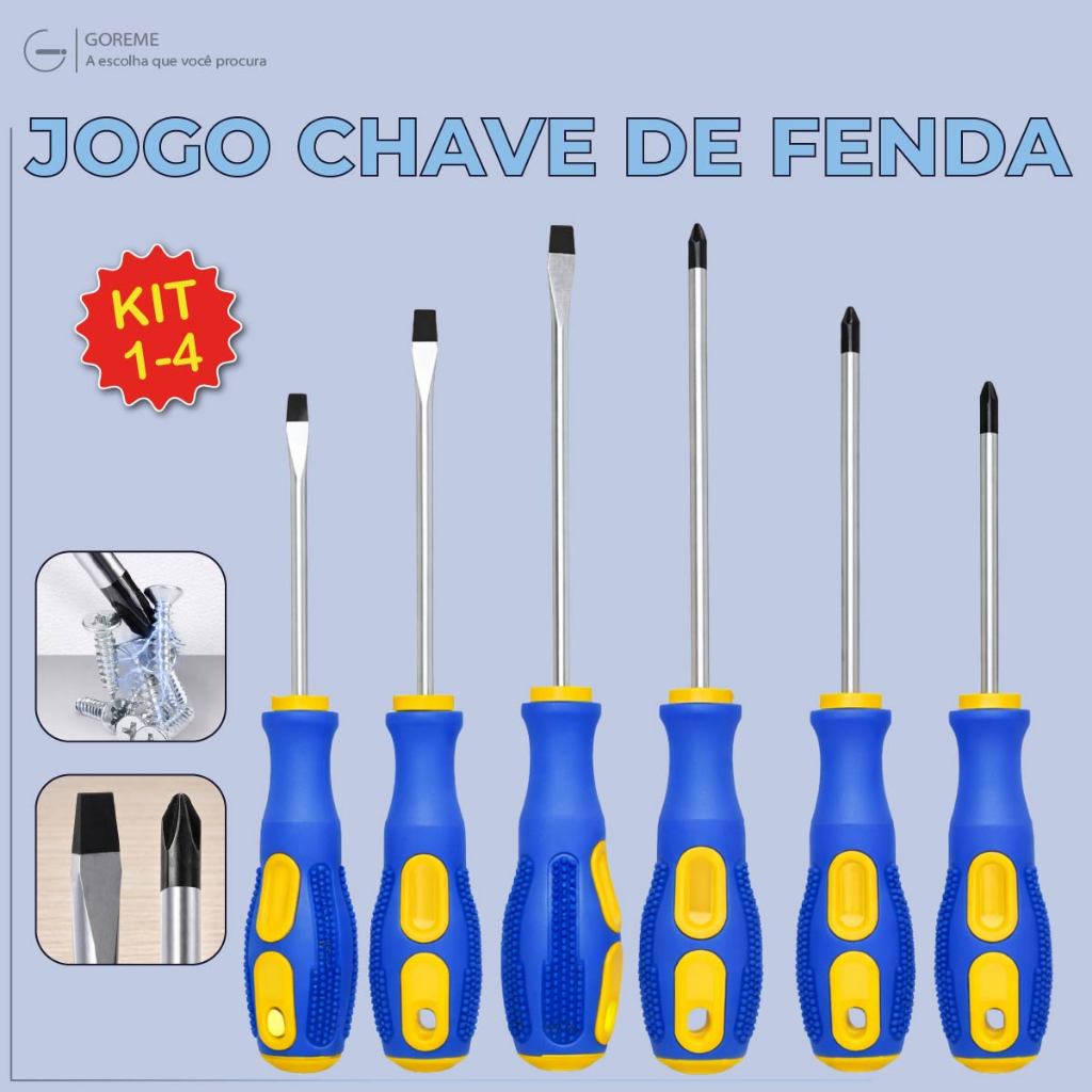 Kit Jogo de Chave de Fenda Diversos formatos Alta Durabilidade de Aço com Cabo Resistente em Oferta na Shopee