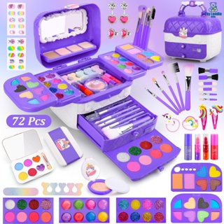 Conjunto de brinquedos de maquiagem para crianças, bolsa de maquiagem para meninas em Oferta na Shopee