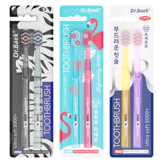Dr.Baek Escova de Dentes Para Adultos, 5000+ Cerdas Ultramacias 0.12mm,2 unidades