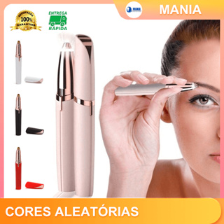 Depilador de Sombrancelha Buço Nariz Orelha Rosto Facial Elétrico Tira Pelos USB Recarregável Profissional Portátil em Oferta na Shopee
