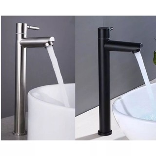 Torneira Aço Inoxidável 304 Alto Qualidade Banheiro Lavatório Lavabo Saída Alta Preto Pra…
