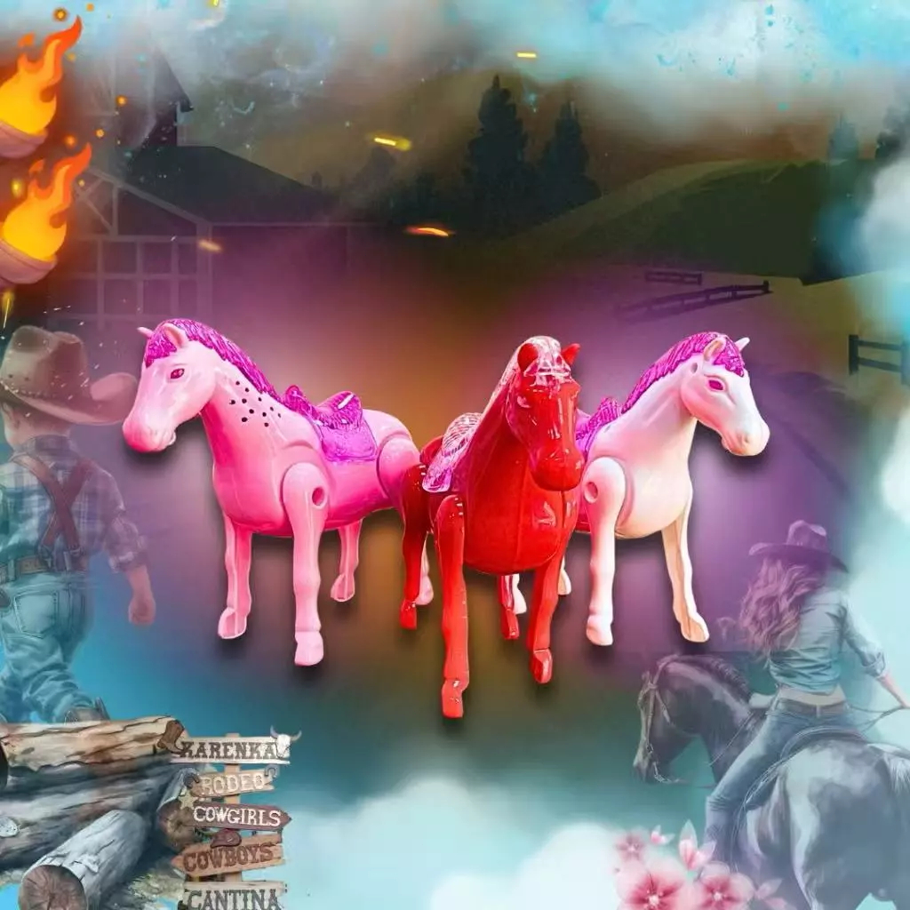 Cavalo de Brinquedo Cavalinho que Anda com Som e Luzes