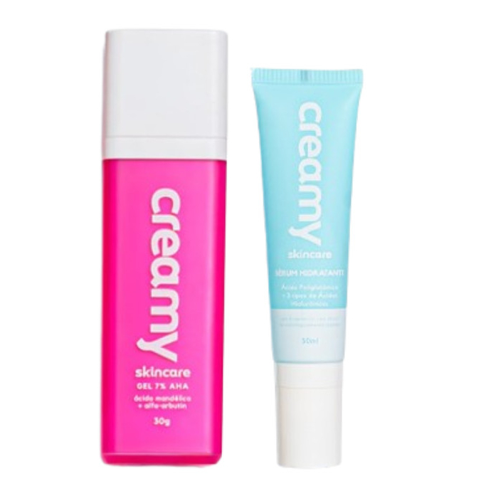 Kit Ácido Mandélico + Sérum Hidratante com Ácido Hialurônico em Oferta na Shopee