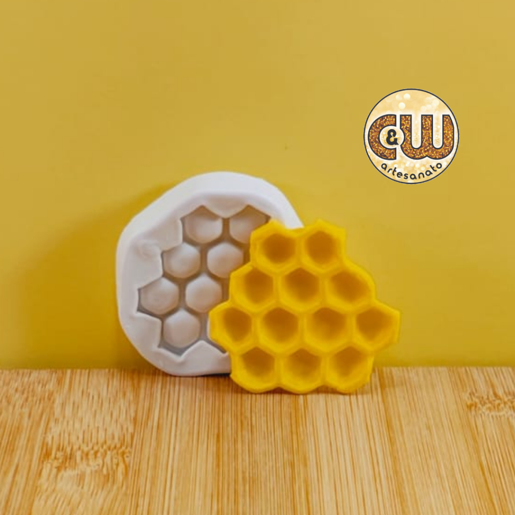 Molde de Silicone Favo de Mel de Abelha - Decoração, Confeitaria e Artesanato em Oferta na Shopee