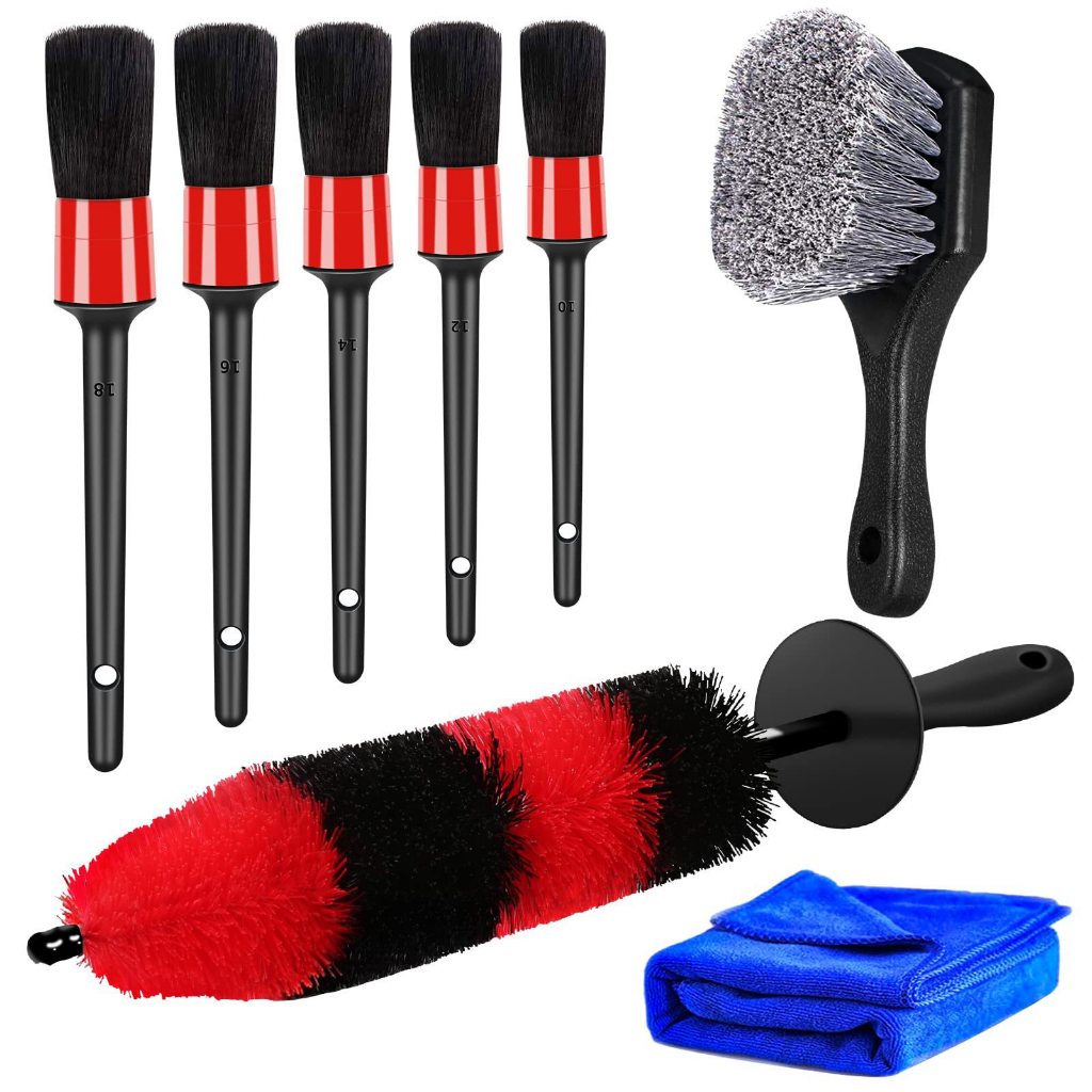Kit 8 Pecas De Escovas Para Rodas De Carro Para Pneus