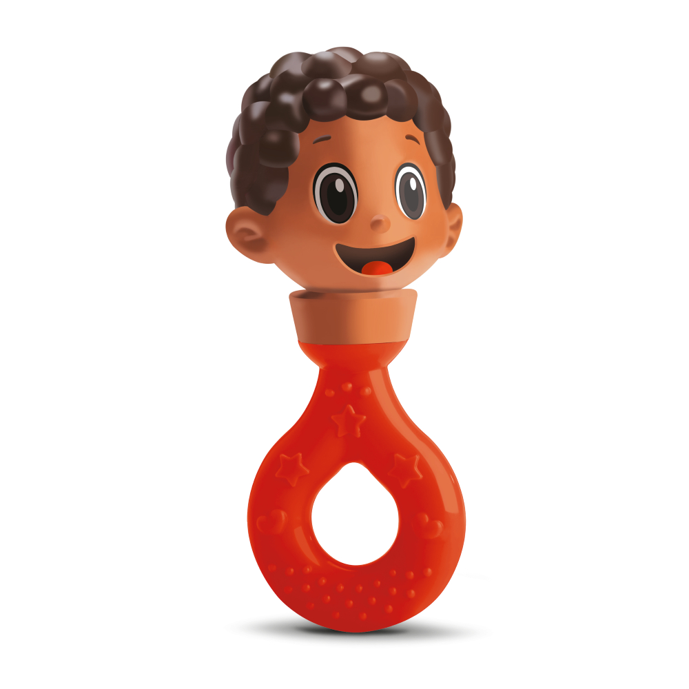 Chocalho Baby Davi 3 Palavrinhas Brinquedo Sensorial Infantil – Produto Original Diver Toys