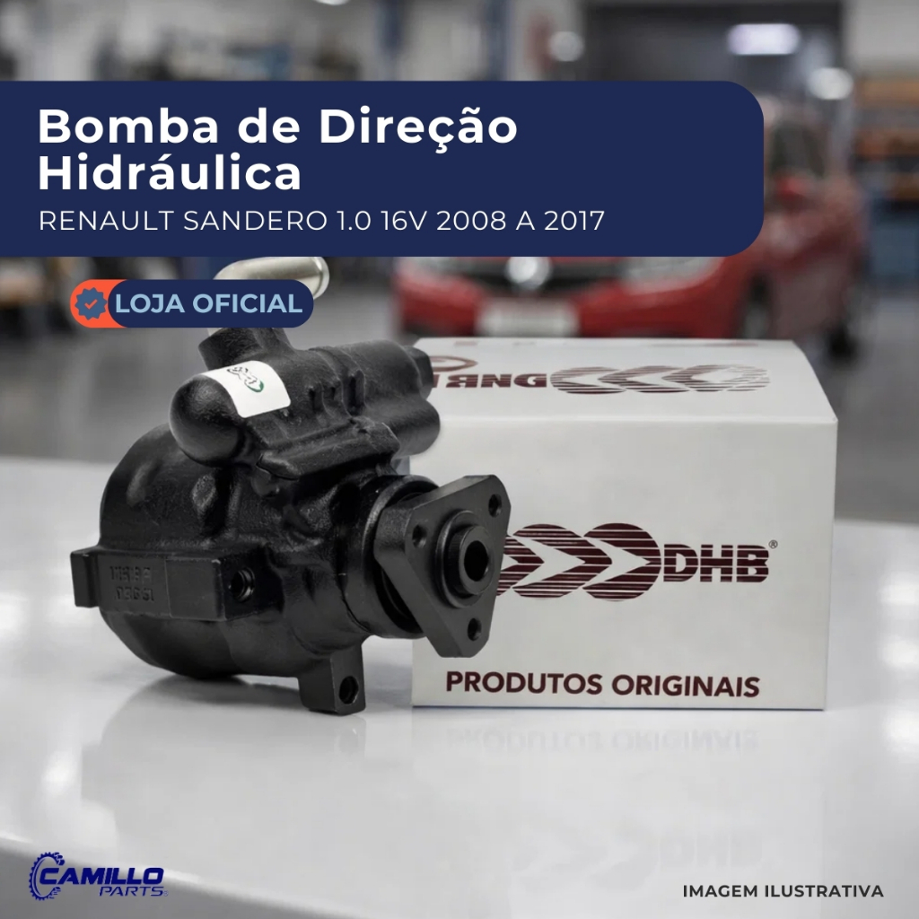 Bomba Direção Hidráulica Original DHB Renault Logan Sandero Clio 1.0 16V Veículos Ar Condicionado