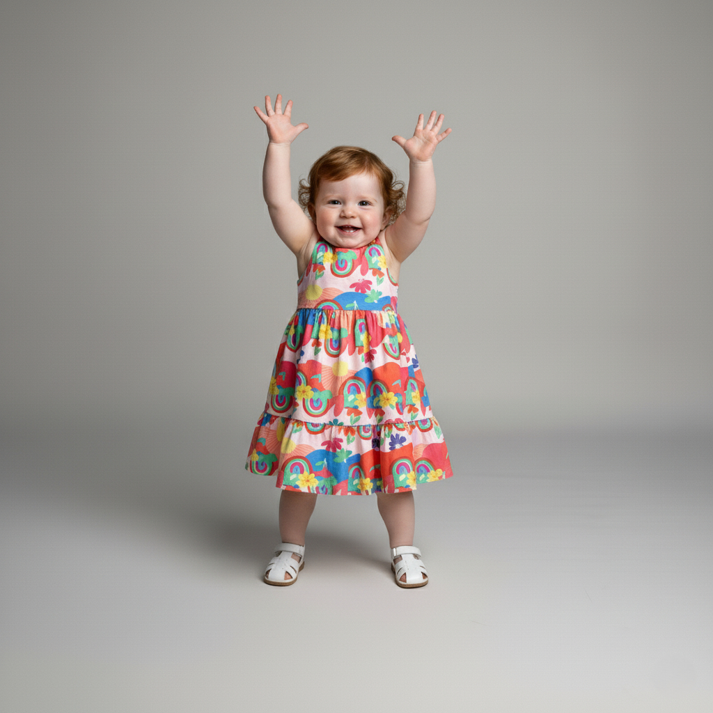 Vestido Infantil Feminino Estampas Sortidas com Fita nas Alças Tecido Leve Fresquinho Premium Luxo