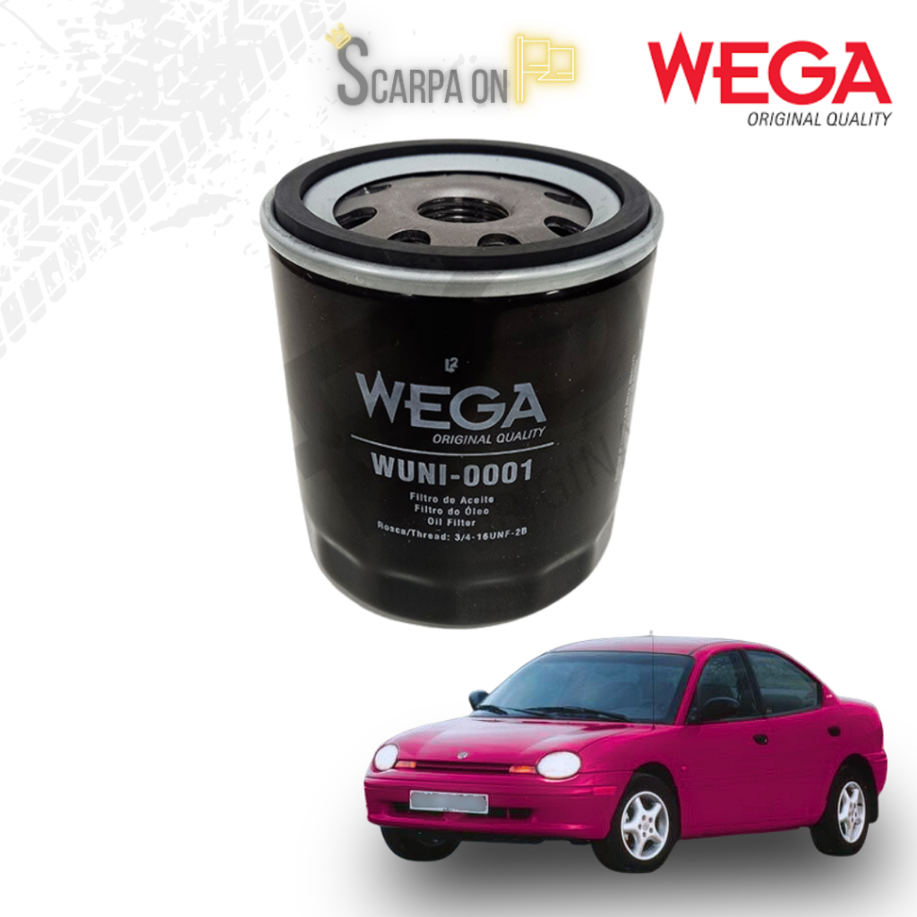 Filtro De Óleo Chrysler Neon Sport LE Sedã 1.8 2.0 1995 Até 2005 - Wega