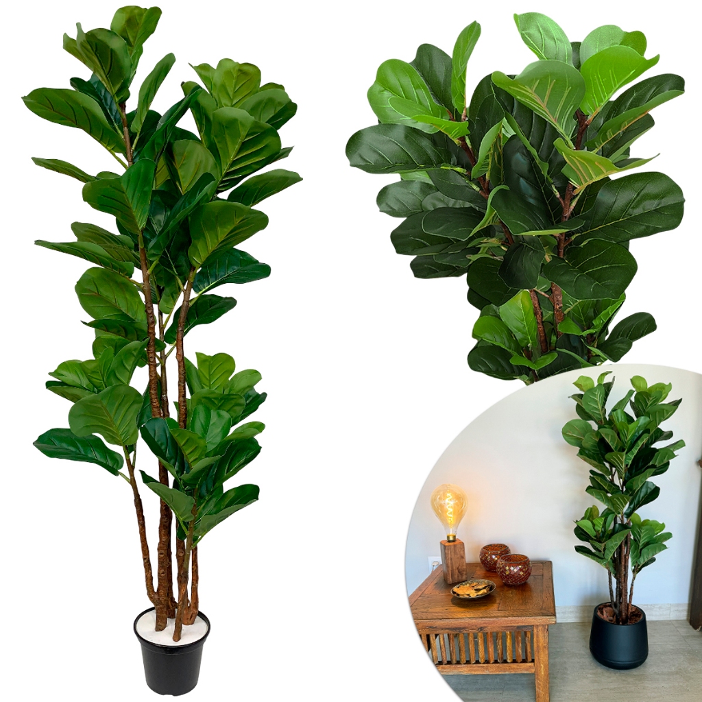 Ficus Lyrata Planta Arvore Artificial Toque Real Realista Decorativa