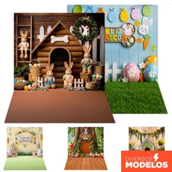 Fundo Fotográfico Cenário de Páscoa Pet Shop Em Tecido 120x170m