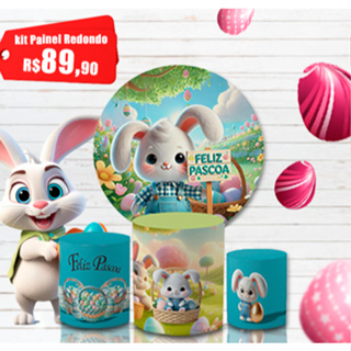 Kit Capa Decorativa Painel Redondo e Trio Cilindros Páscoa Jesus Fé Ovo Decoração Veste Fácil Oferta em Oferta na Shopee