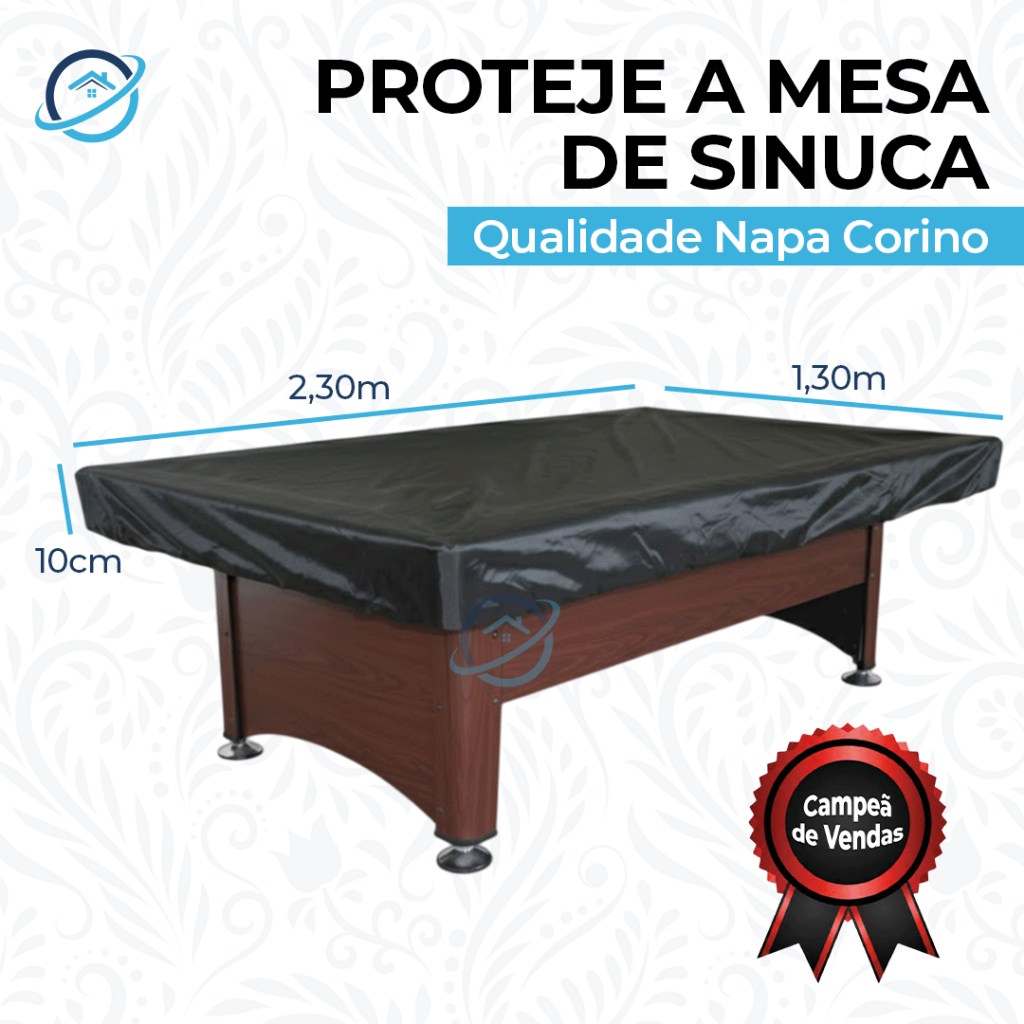 Capa Curta Impermeável para Mesa de Sinuca Bilhar 2.30 X 1.30 Napa Corino Resistente Forro Snooker em Oferta na Shopee