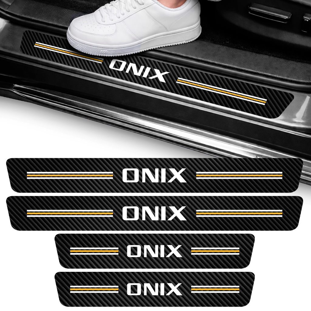 Kit Soleira Onix Sedan 4 Portas Proteção Adesivo Vinil Hatch Onix+ Onix Plus Carro