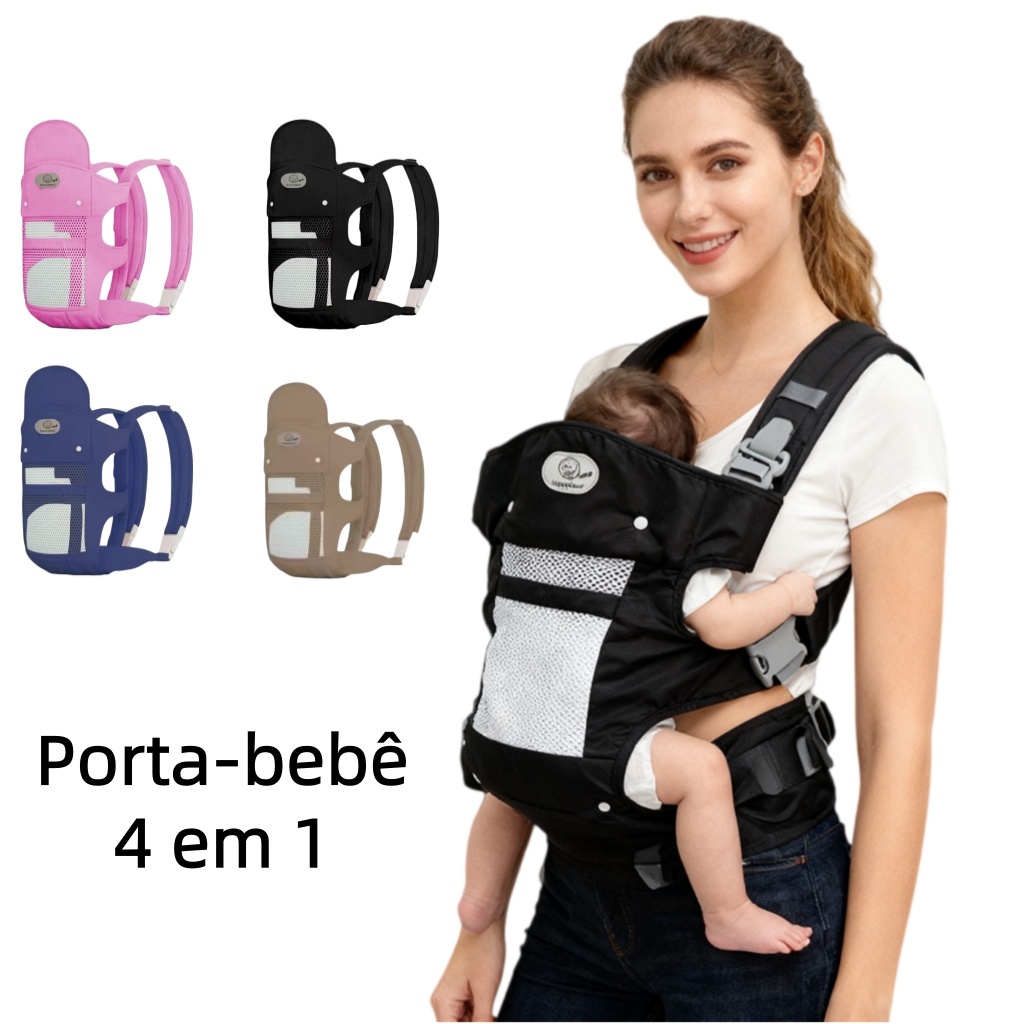 Sling 4 em 1 Melhorado: Ideal para Passeios com o Bebê (0-3 Anos, até 15kg). Tenha as mãos livres! em Oferta na Shopee