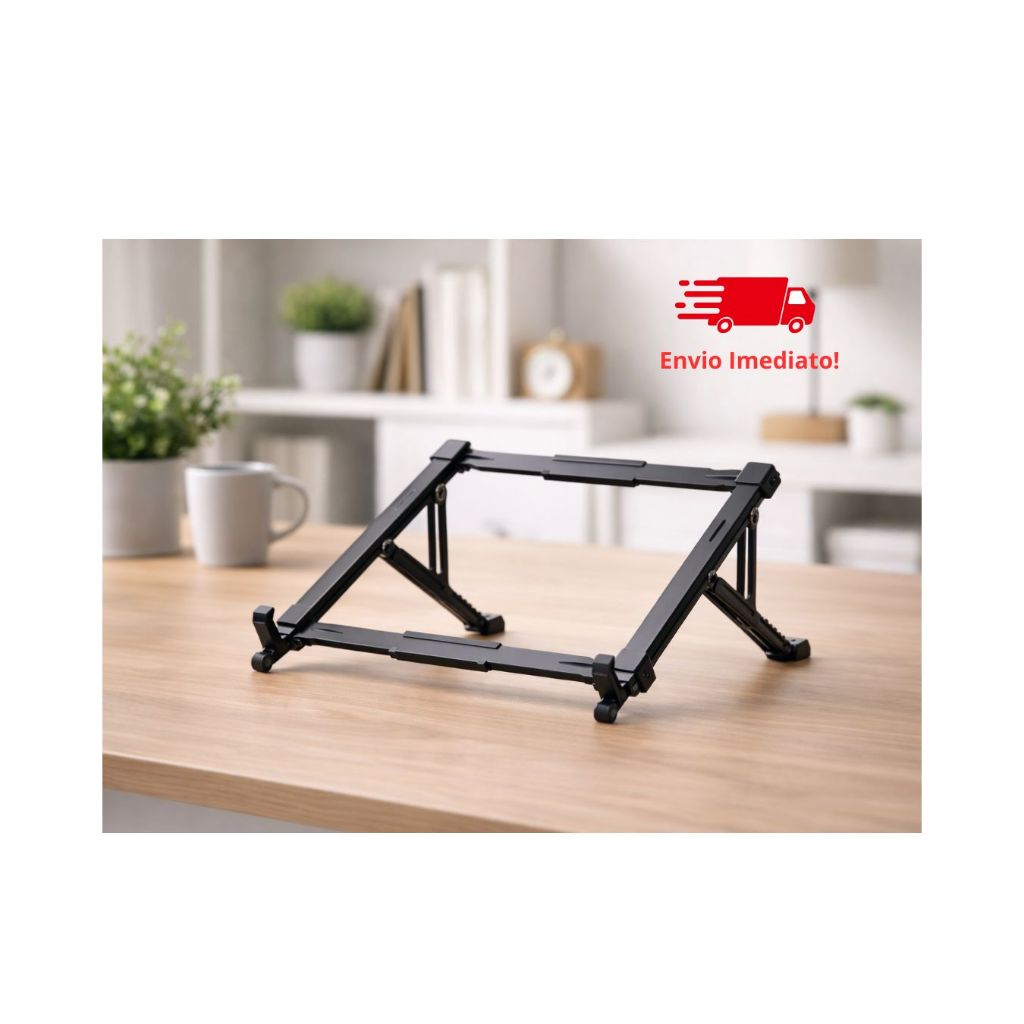 Suporte apoio Notebook Base notebook laptop Regulável Preto Ergonômico 5 Regulagens