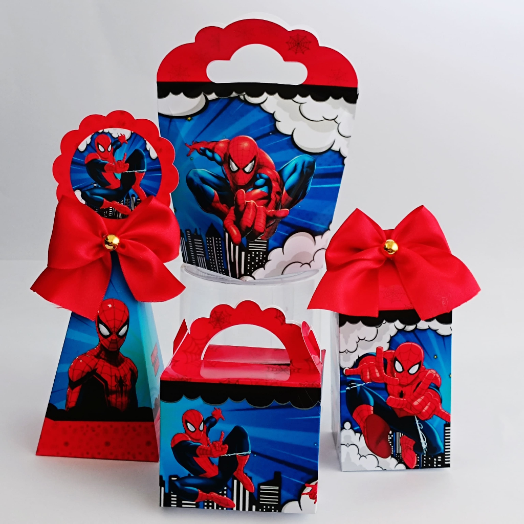 Kit Caixas homem aranha/ caixas personalizadas homem aranha/ lembrancinhas homem aranha/ PEGUE E MONTE